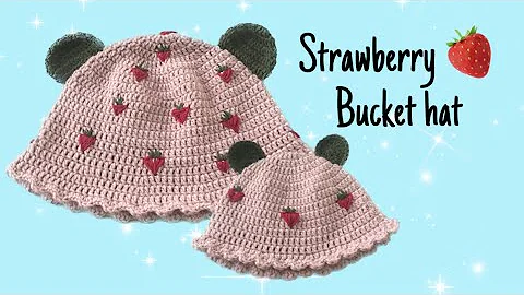 Learn How to Crochet a Cute Strawberry Bucket Hat
