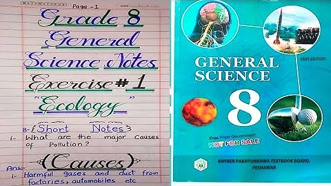 Class 8th Unit 1 solved Exercise Ecology, short questions and long questions General Science Book