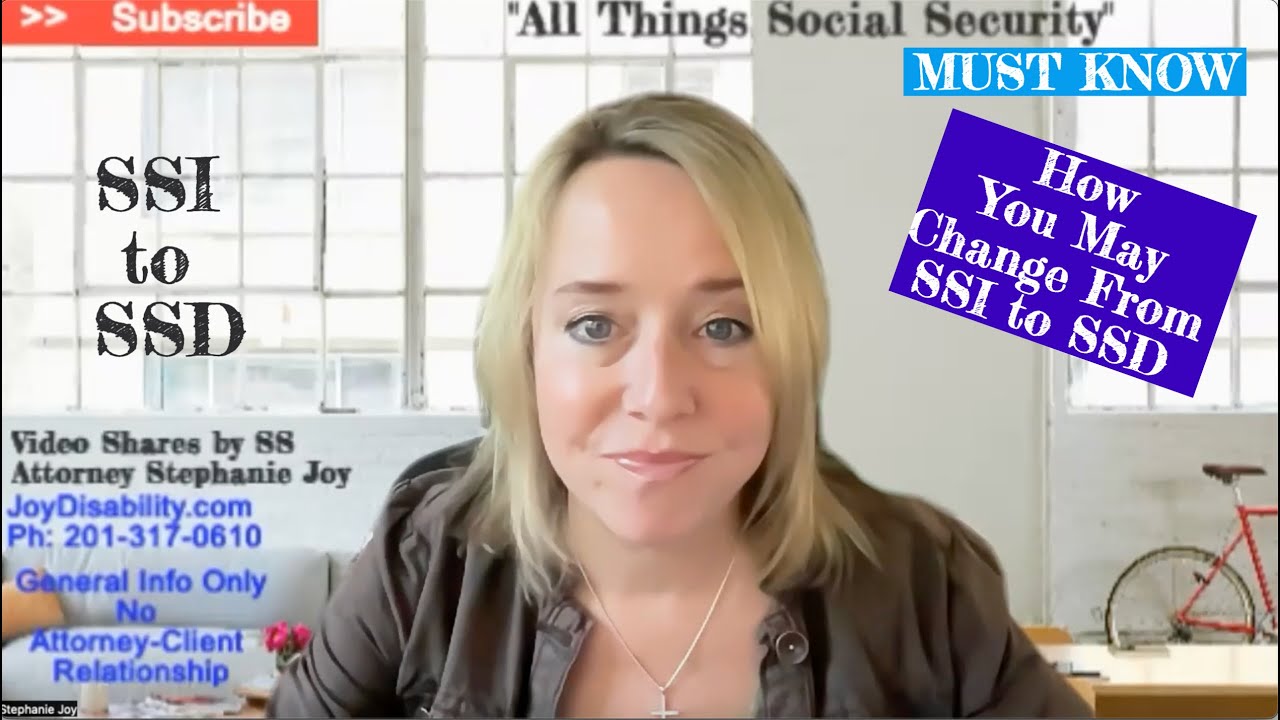 How to CHANGE from Supplemental Security Income (SSI) to Social Security Disability  (SSDI)