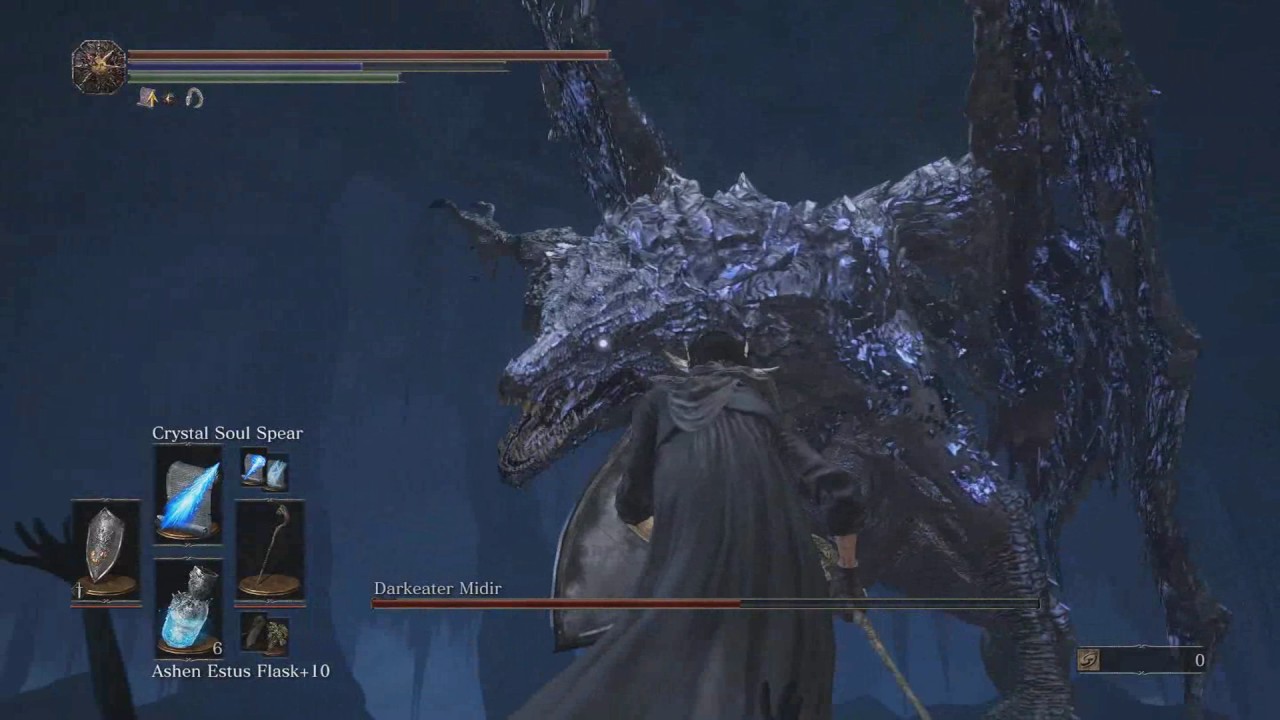 Dark Souls 3 - Darkeater Midir (NG+7) - Sorcerer Solo - NO DAMAGE - YouTube