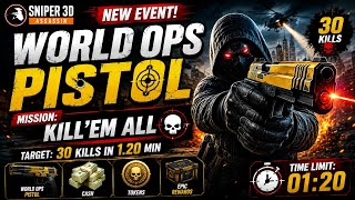 WORLD OPS PISTOL 🔥 | KILL’EM ALL Mission | Sniper 3D Event Gameplay 🎯 screenshot 3