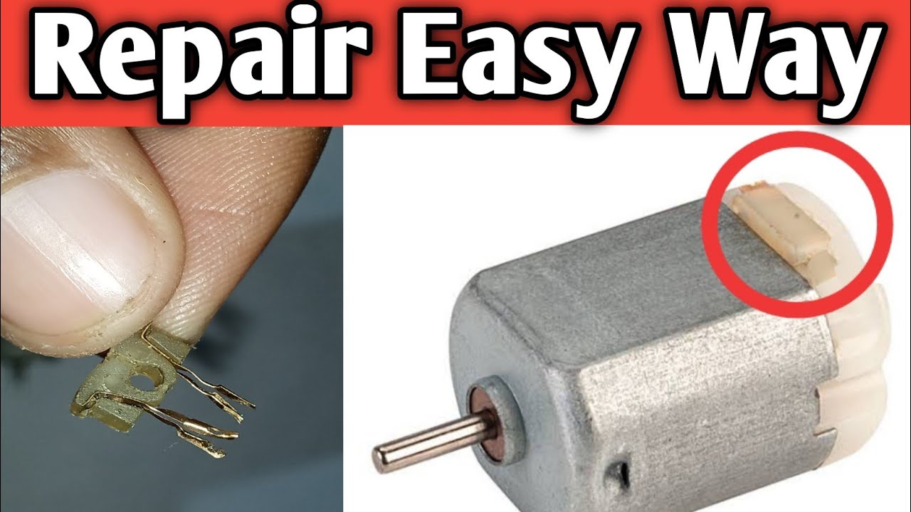 How to Repair Small DC Motor brushes Using wire YouTube