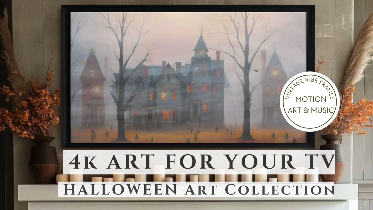 Haunted Manor Mystery | Eerie Motion Art with Music for Your TV | 4K UHD | 2-Hour Atmosphere