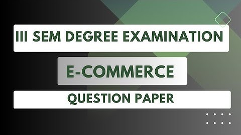 3rd Sem Nep E-Commerce Question Paper 🔥🔥🔥