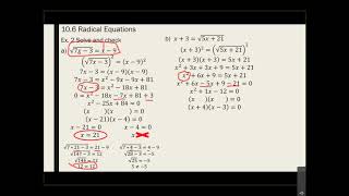 Math 097 chapter 10.6, 10.7 and 11.1 part 2