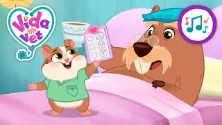 Popcorn’s X-Ray Bad Day | Vida the Vet Music Video | Cartoons for Kids