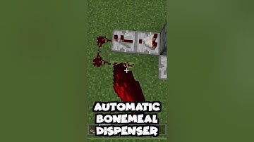 How to make an automatic bonemeal dispenser in Minecraft [MCPE / Console / PC] #shorts