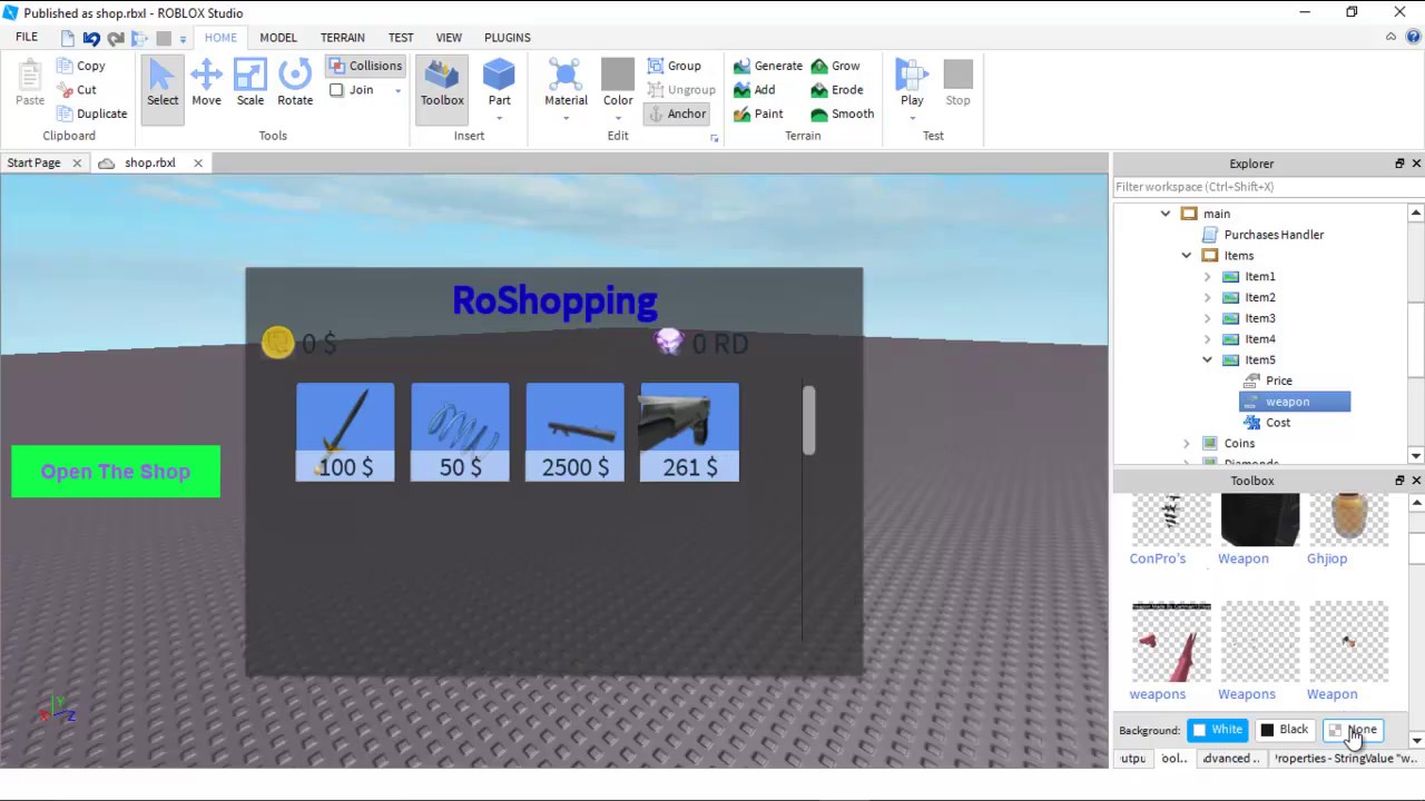 Roblox Scripting Tutorial 5 Shop Gui Part 1 By Singlesided - how to make a shop gui in roblox th3redvoid