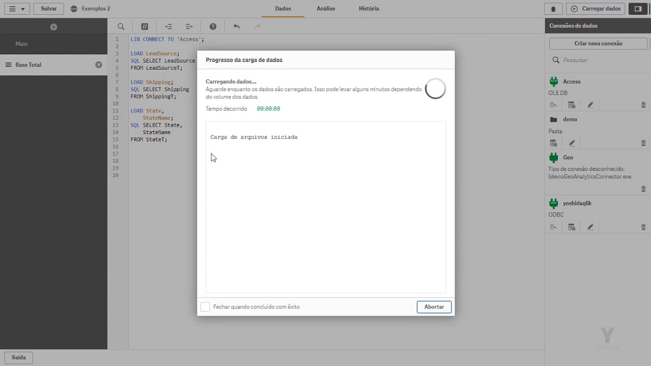 Criando Conexão com Banco Access OLE DB ou ODBC em Qlik Sense - YouTube