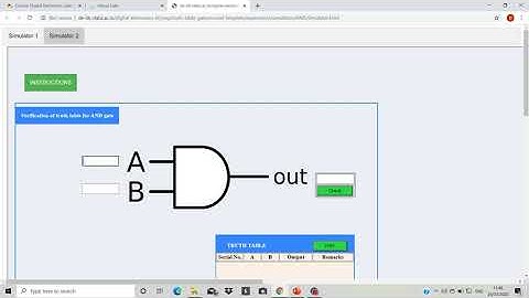 Verification Of Basic Logic Gates on virtual Lab