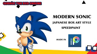 SPEEDPAINT: Modern Sonic (Japanese Box Art Style)