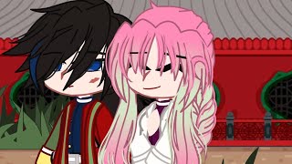 | Mitsuri Kiss Giyuu on the cheek | Kny/Ds |
