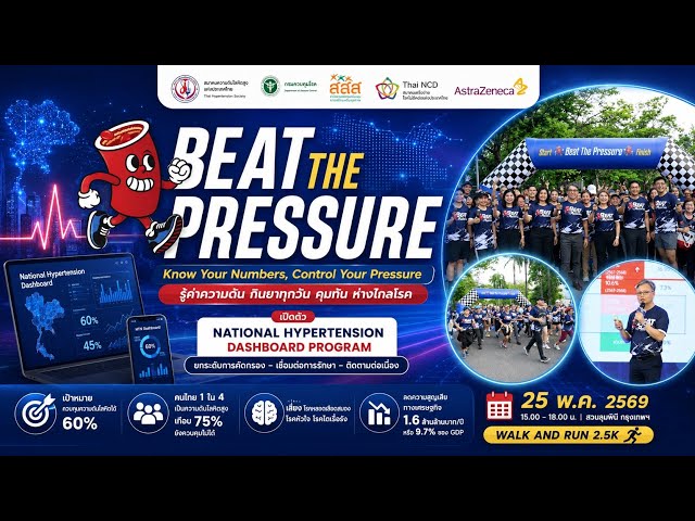 “5 ภาคีสุขภาพ” เปิดตัว National Hypertension Dashboard แก้ปมคนไทย 75% คุมความดันไม่ได้
