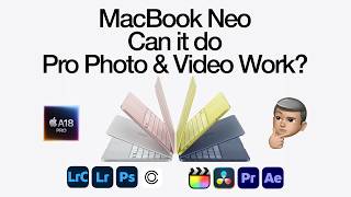 MacBook Neo - Can it do Pro Photo & Video Workload? How does it compare to M1 Air? screenshot 2