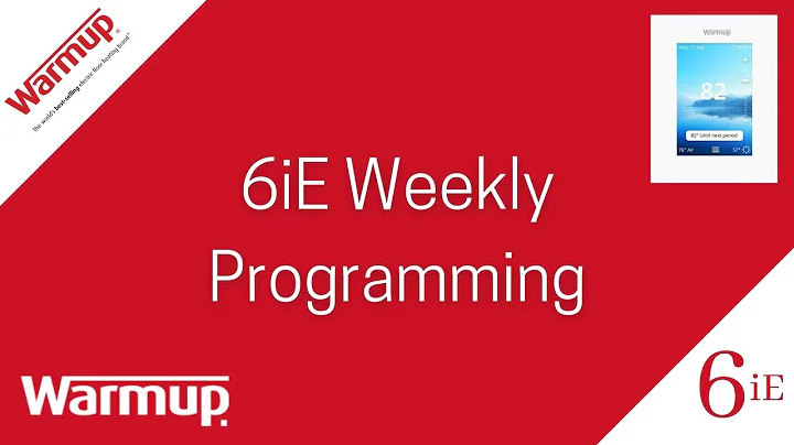6iE Smart Thermostat Weekly Programming