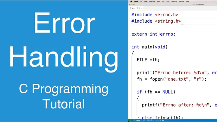 Error Handling | C Programming Tutorial
