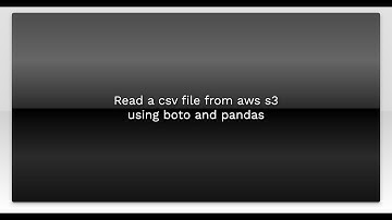 Read a csv file from aws s3 using boto and pandas