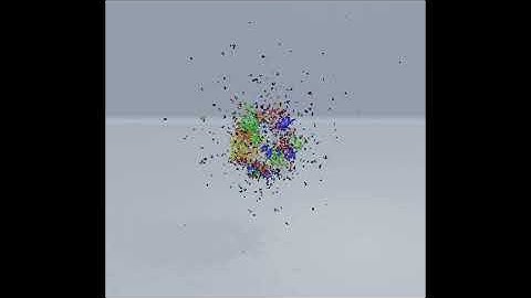 Cube Disintegration (Blender Default Cube)