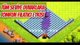 Tomruk fırlatıcı tüm duvar seviyesine Verdiği hasar? bakalım ne kadar etkili CLASH OF CLANS