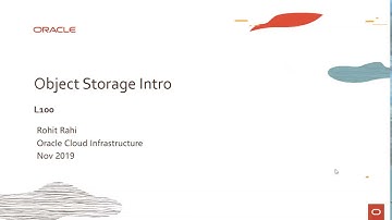 Object Storage Level 100 - Part 1: Introduction to OCI Object Storage storage