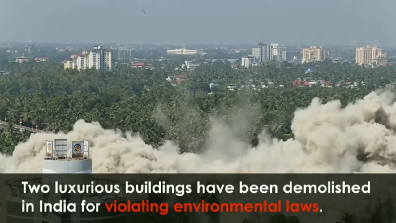 Building demolition in Kerala YouTube