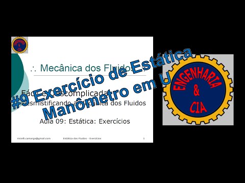 #MECFLU 9 Exercícios de Estática - Manômetro em U:  Mecânica dos Fluidos