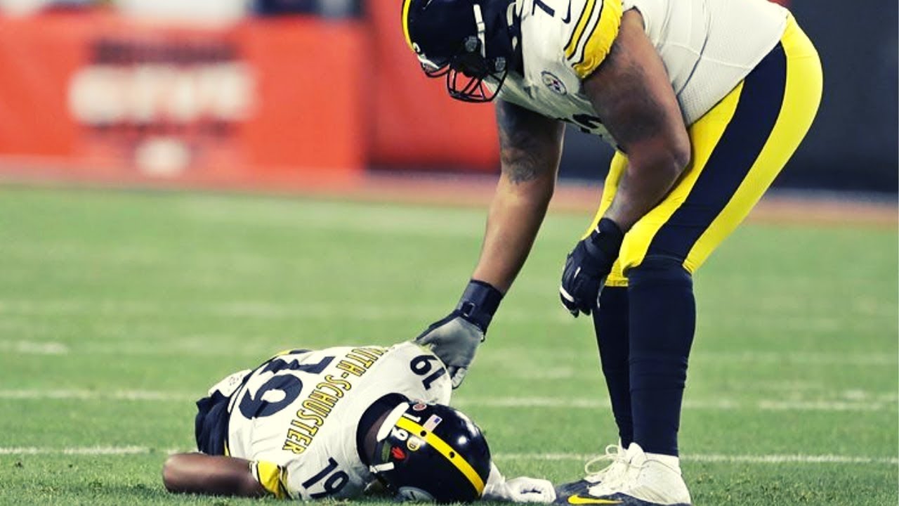 Juju Smith Schuster Knocked Out After Scary Hit Steelers vs Browns