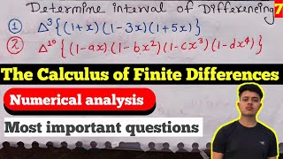 The Calculus of Finite Differences| Numerical analysis programming in C| lec 7 |