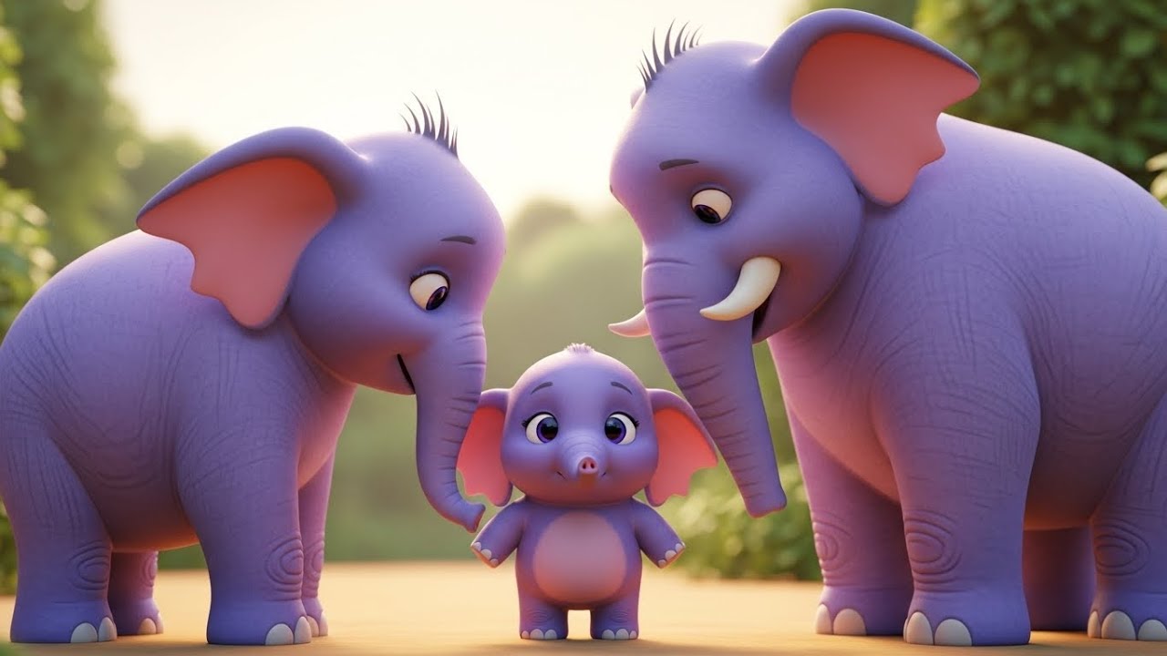 🧸 Maa Papa Song for Kids | Cute Elephant Family Rhyme | Hindi Nursery Rhymes