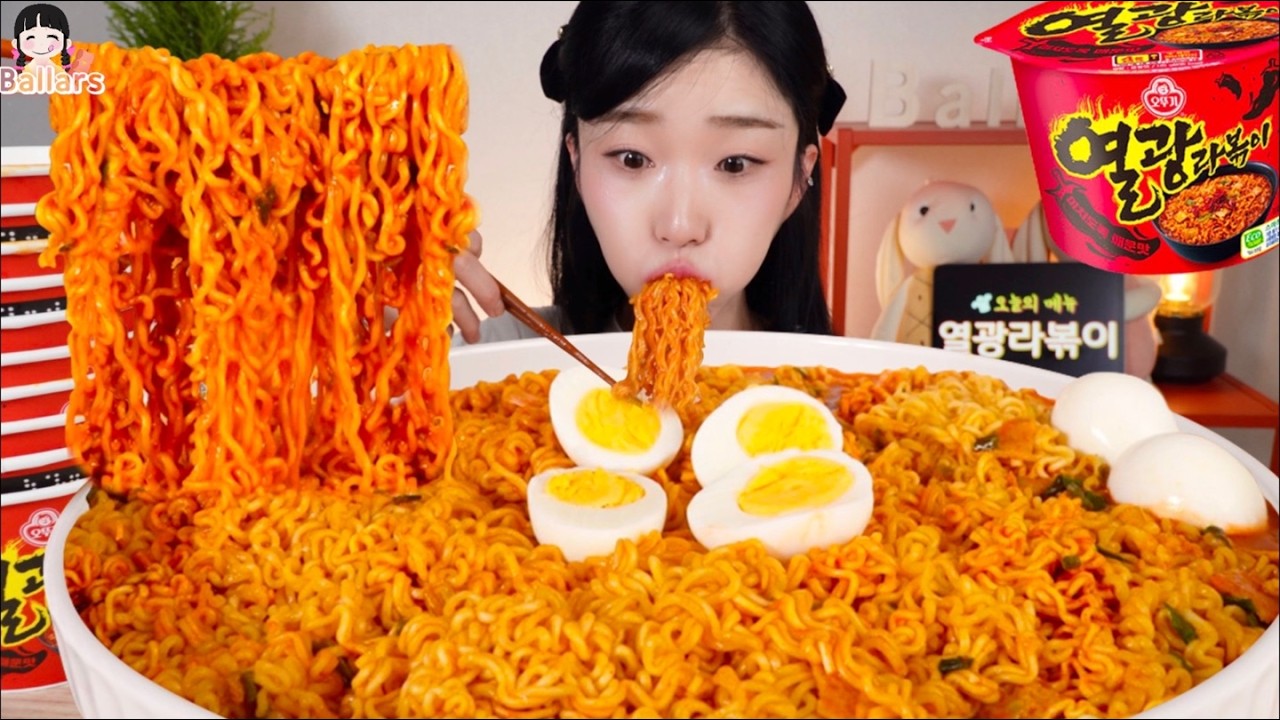 Mukbang:) 🌶️Much more Spicy Ramen 10bags mukbang than the Buldak Ramen☆Big Bites::ASMR::Eatingshow☆