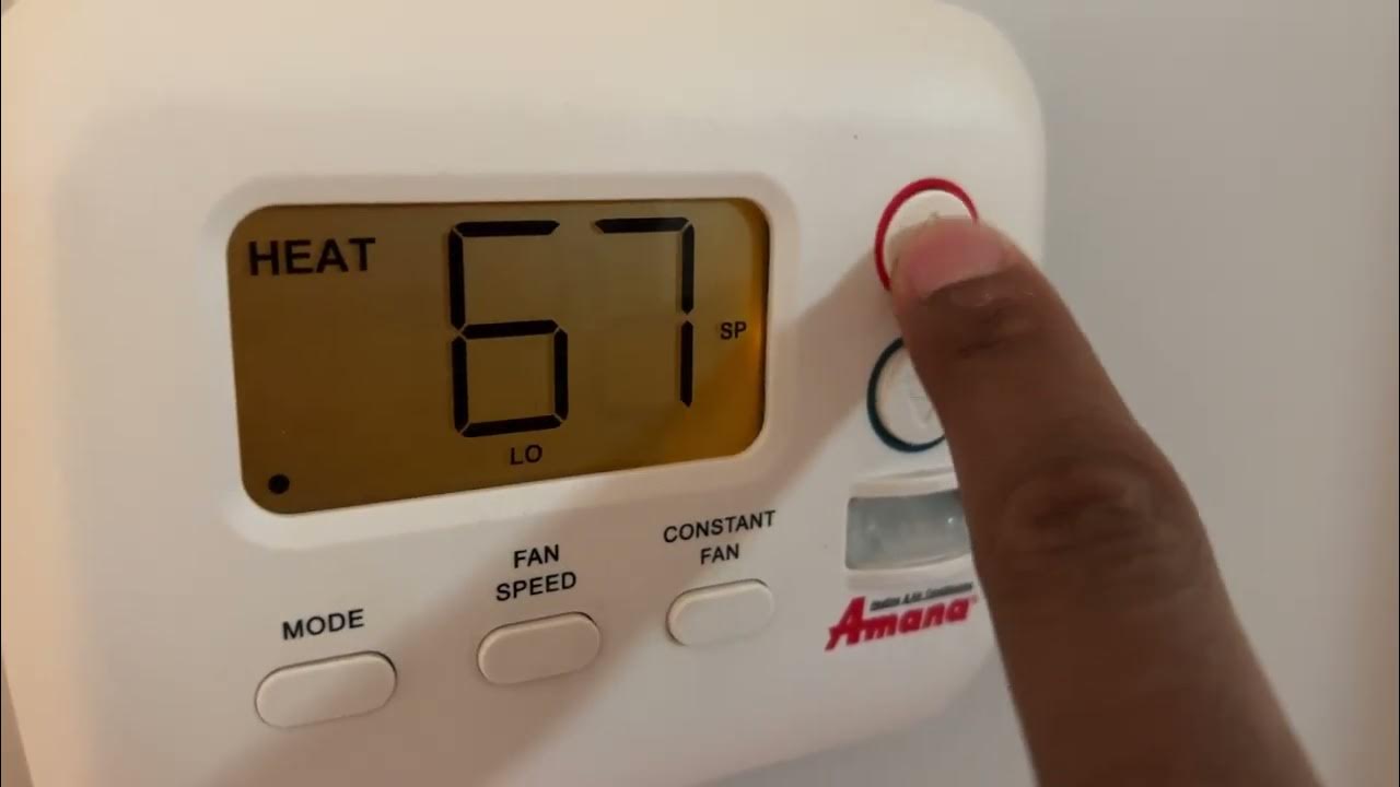 Amana Thermostat How To Use YouTube