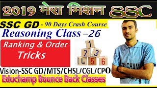 Ranking And Order Tricks Reasoning Class 26- SSC GD Crash Course - 90 DAYS - 2019 screenshot 2