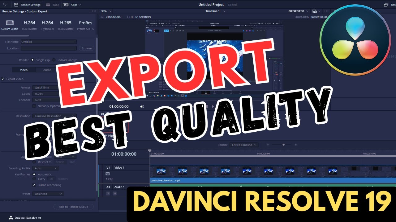 How To Export Your Videos in the BEST Quality – DaVinci Resolve 19 ...