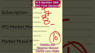 M R Maniveni Foods SME IPO #MRManiveniFoodsIPO #MRIPO