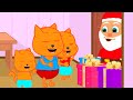 Família de Gatos - Presentes do Papai Noel Desenho Animado em Português Brasil