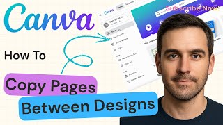 How To Copy Pages Between Canva Designs | Canva Project Tutorial 2025