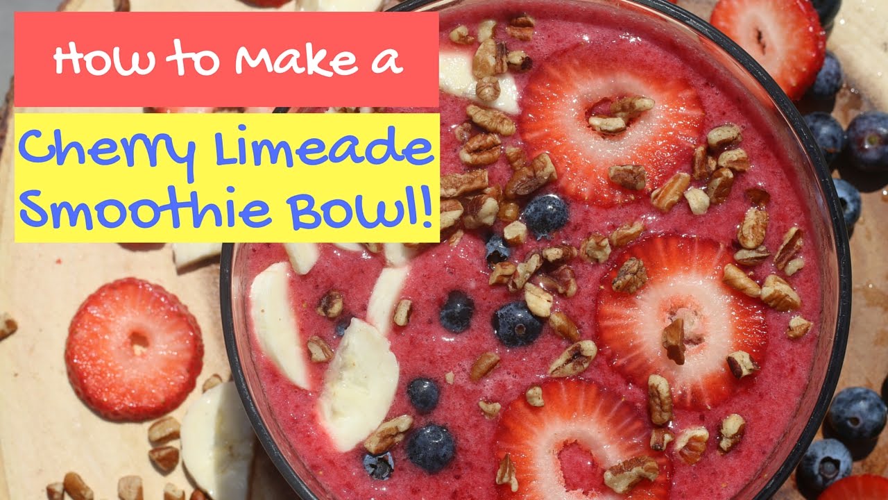 How To Make a Cherry Limeade Smoothie Bowl - YouTube