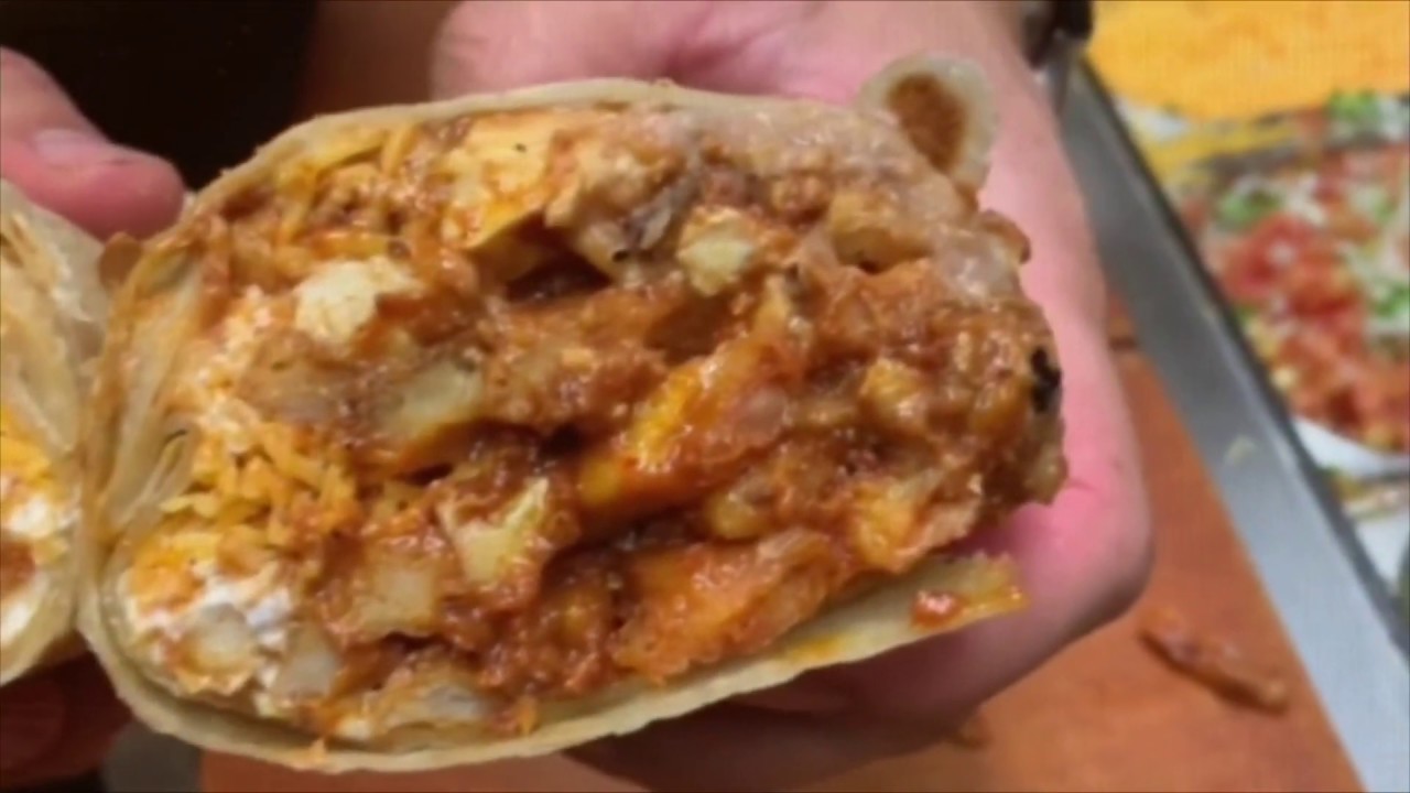 Spicy Chicken Monster Burrito - YouTube