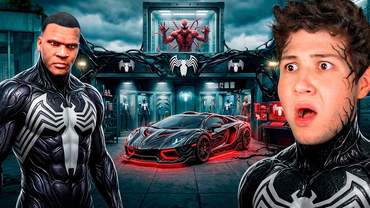 CONVERTÍ la CASA de FRANKLIN en la BASE de VENOM en GTA 5! 🏡🕷️ (Mods)