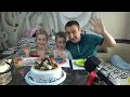 МУКБАНГ ТОРТ БЛЮЗ | MUKBANG CAKE BLUES #cake #торт #StepFamily #mukbang