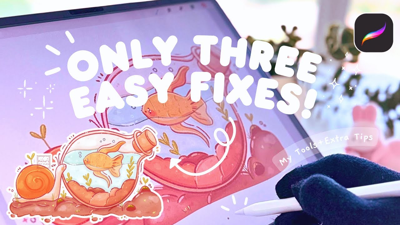 3 Easy Ways to Improve Your Line Art Before Coloring | Procreate Tutorial| Beginner Friendly 🌱✨