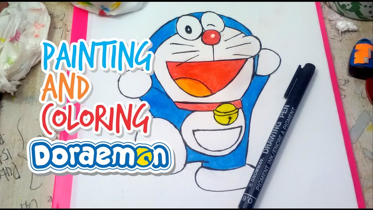 Cara Mengambar Dan Mewarnai Doraemon YouTube