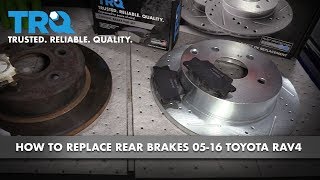 How to Replace Rear Brakes 0516 Toyota Rav4