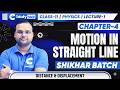 Class 11 Physics Chapter 3 Motion in Straight Line Lecture 1 Distance and Displacement