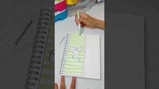Notebook Divider 🎀✨💚 Idea for School #shorts #youtubeshorts #ytshorts