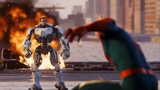 Spider-Man VS Cyborg Hammerhead-Last DLC Boss Fight(Ultimate Difficulty)|NO DAMAGE|-Spider-Man PS4