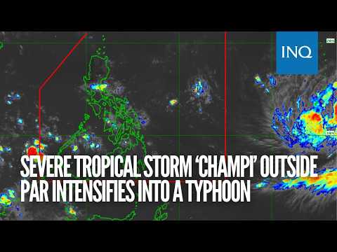 Severe Tropical Storm ‘Champi’ outside PAR intensifies into a typhoon