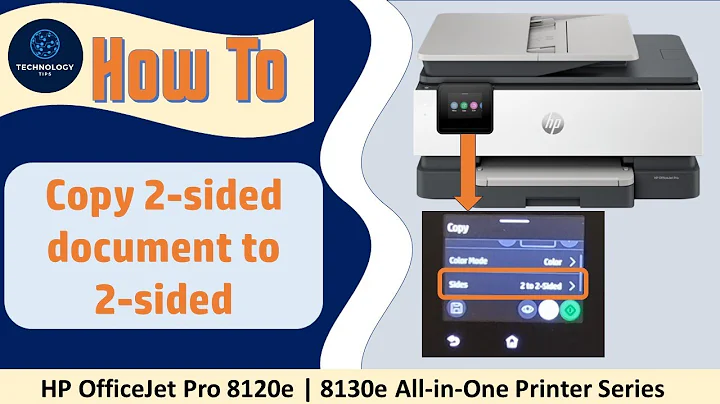HP OfficeJet Pro 8120e 8122e 8125e 8128e 8135e Printers : How to copy 2 sided document to 2 sided