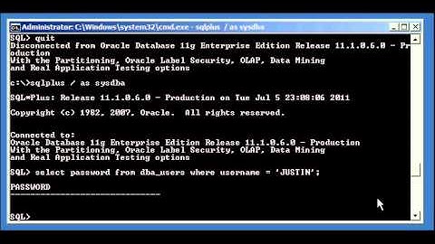 Oracle DBA Justin - How to reset a user accounts password in an Oracle database