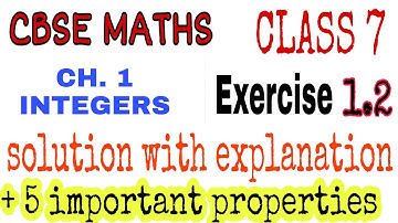 CBSE MATHS CLASS 7 । EXERCISE 1.2 ALL QUESTIONS + 5 IMPORTANT PROPERTIES । MathS Manjeet Singh 7 ।